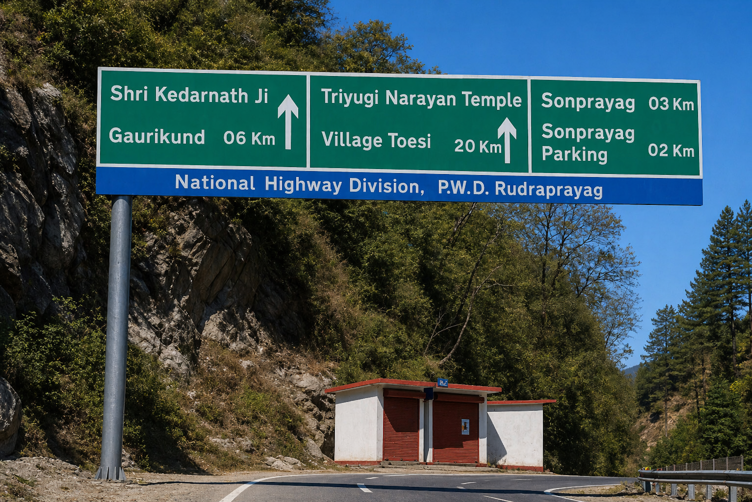 
Road to Triyuginarayan Temple Sonprayag